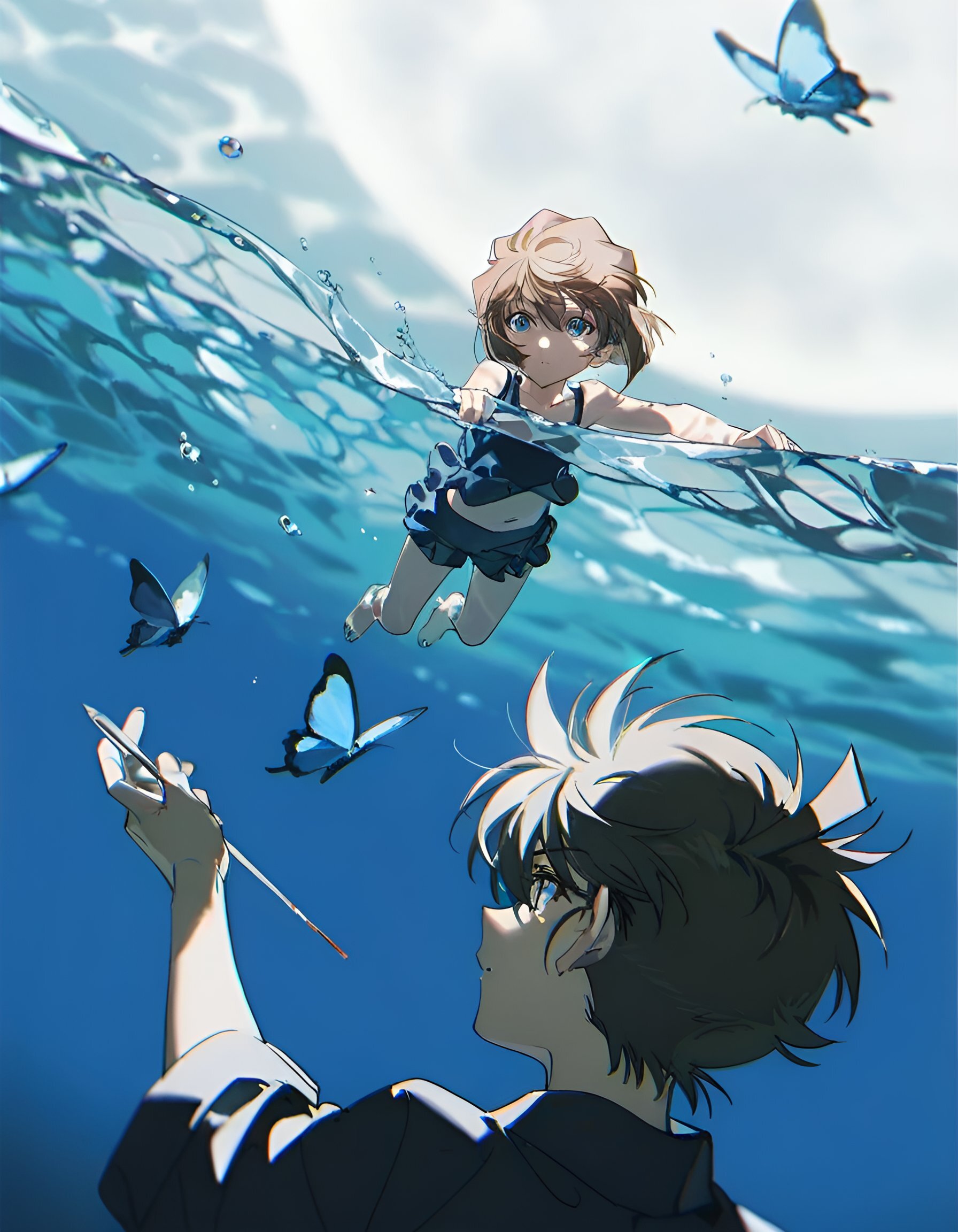 Cover art for AI-generated classical tribute 'In My Father's Embrace'; warm orchestral strings forming a heartfelt embrace. Image height is 400 and width is 600